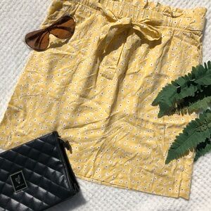 🎄George yellow casual skirt  SZ M floral print NWOT